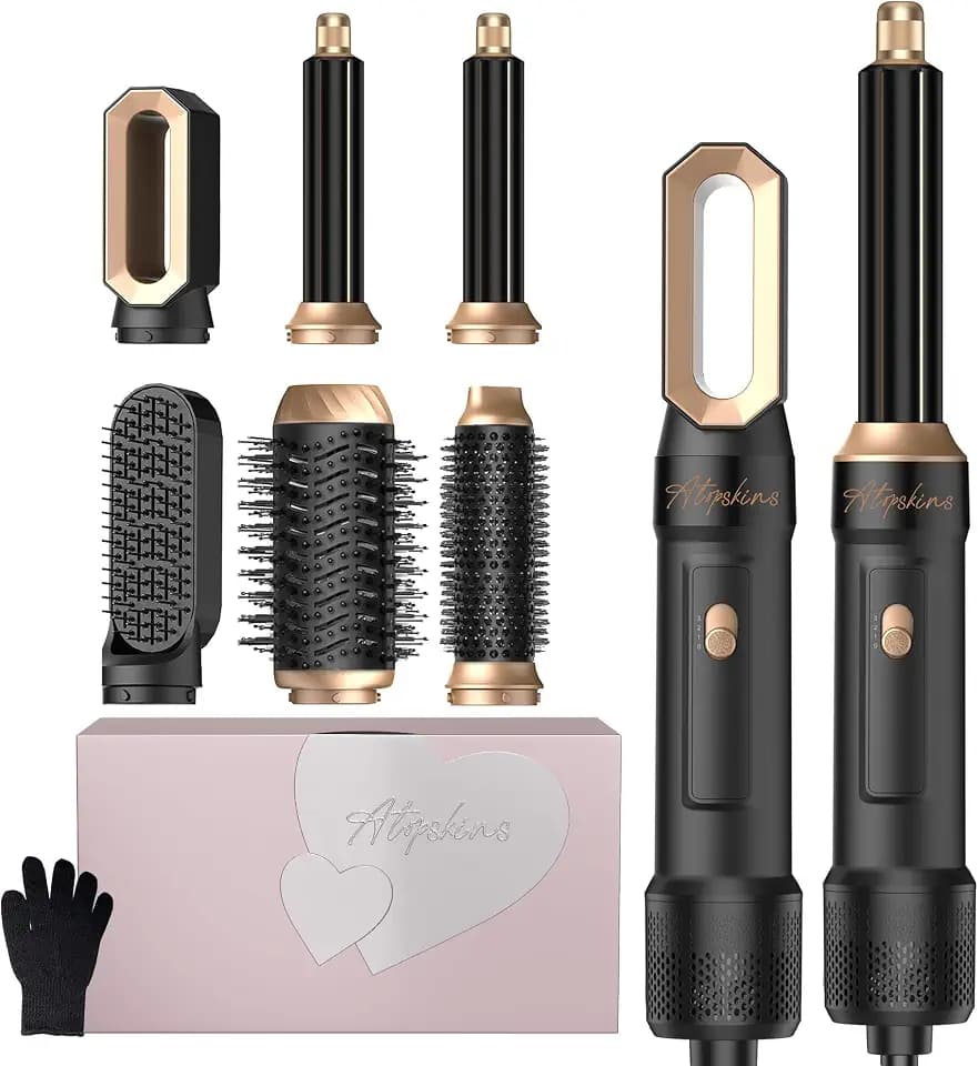 Atopskins Haarstyler Warmluftbürste Hair Styler Airstyler Hairstyler 6 in 1