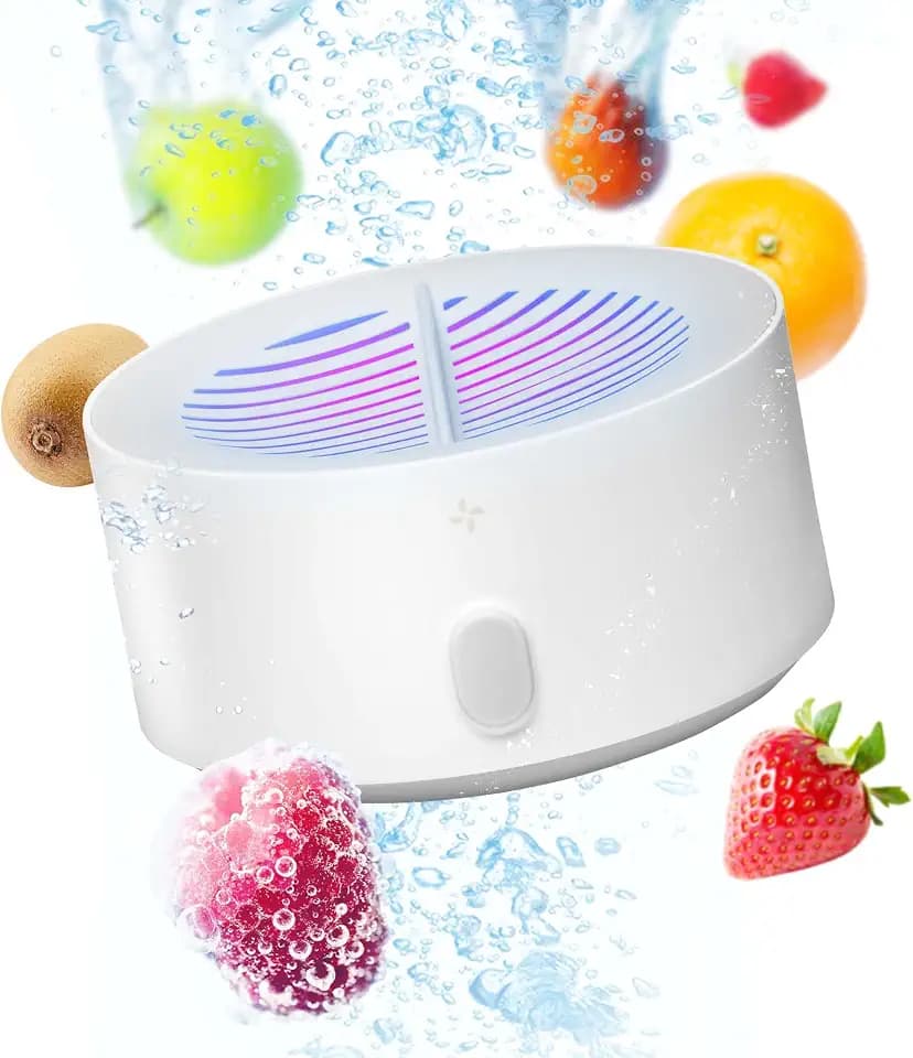 AquaPure - Fruit and Vegetable Washing Machine, 1-Year Warranty, Fruit Cleaner Device That Cleans Fresh Produce in Water, Waterproof Fruit and Vegetable Cleaner, Fruit and Veggie Purifier