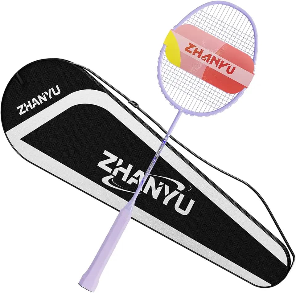 Badminton Racket,Badminton Rackets,Both Offensive and Defensive,Lightweight 75g All Carbon Fiber One-Piece Molded Professional Durable Single Racket,Including 1 Ball Bag
