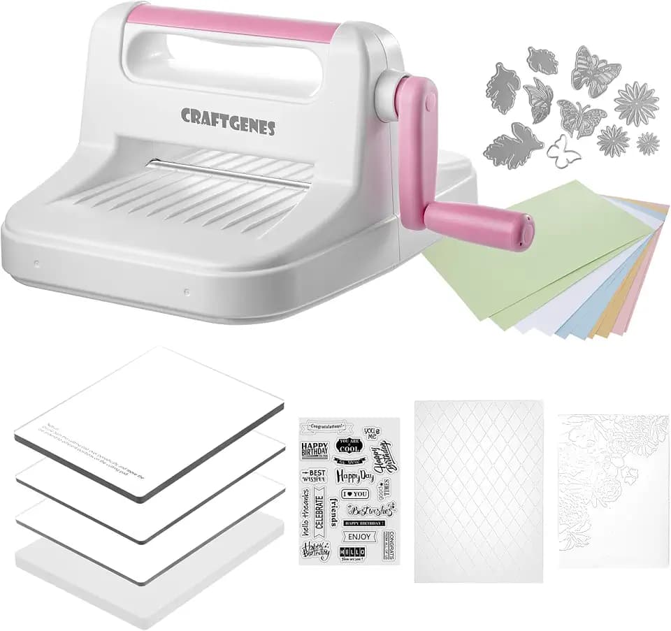 CraftGenes 6 Inch Manual Die Cutting and Embossing Machine for Card Making