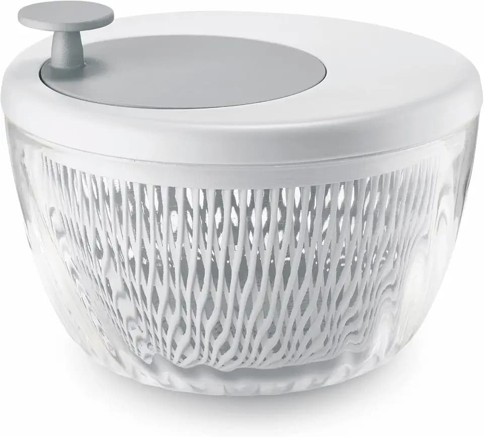 Guzzini - Kitchen Active Design, SPIN&STORE Salatschlüder mit Deckel - Weiß, Ø26 x h19 cm | 4000 cc - 17090011