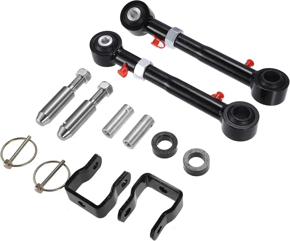 X AUTOHAUX 1 Set 2.5"-6" Adjustable Front Sway Bar Quick Disconnect End Links for Jeep Wrangler TJ 1997-2006 for Cherokee XJ 1984-2001 Replace 2030 Swaybar Quicker Disconnect System