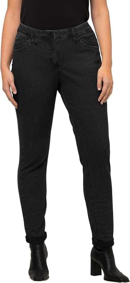 Ulla Popken Damen Boyfriend Jeans