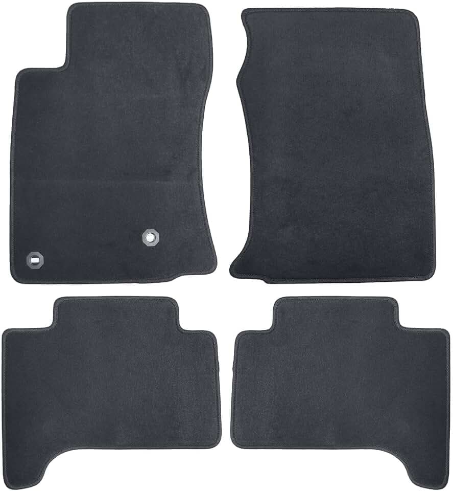 SecosAutoparts Custom Fit Floor Mats Compatible with Lexus GX470 2003-2009 - Black Velour Carpet Floor Liners 4-Piece Full Set, Waterproof Anti-Slip Front & Rear Replacement