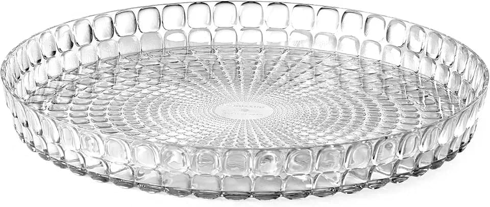 Guzzini - Tiffany, Rundes Tablett - Transparent, Ø35,6x h4 cm - 19890100