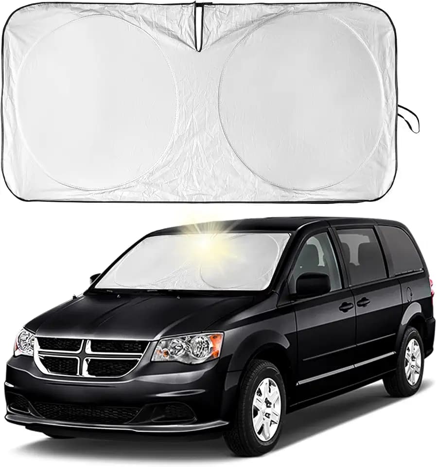 Sunshade for Dodge Caravan 2006-2024 2025 2026 Front Windshield Sun Shade