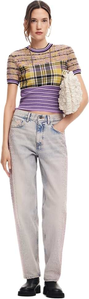 Desigual Damen Woman Denim Long Trouser Jeans