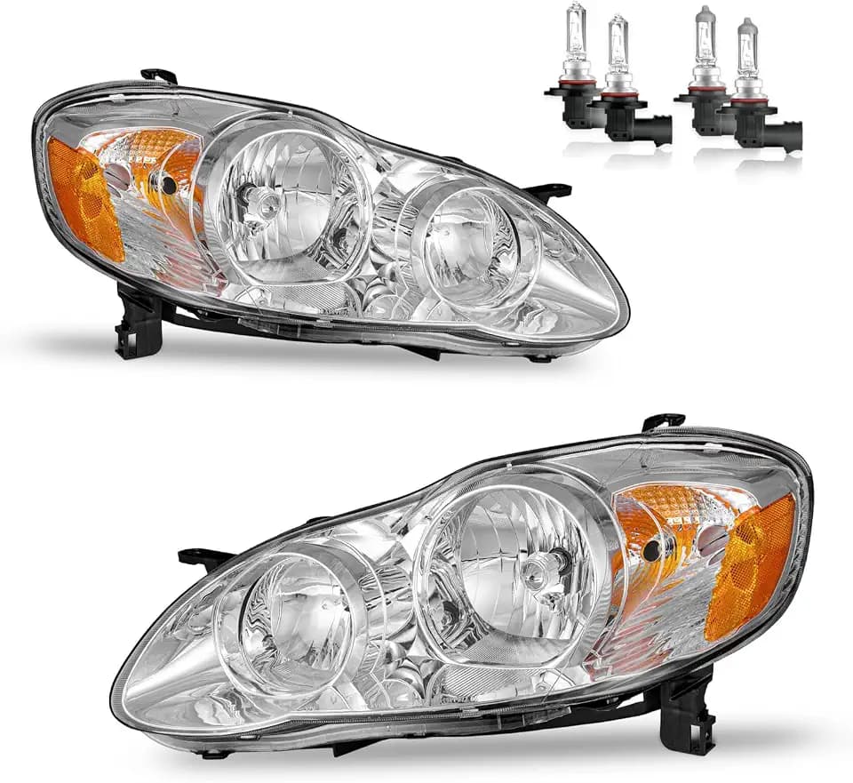 Halogen Headlights for 2003-2008 Toyota Corolla