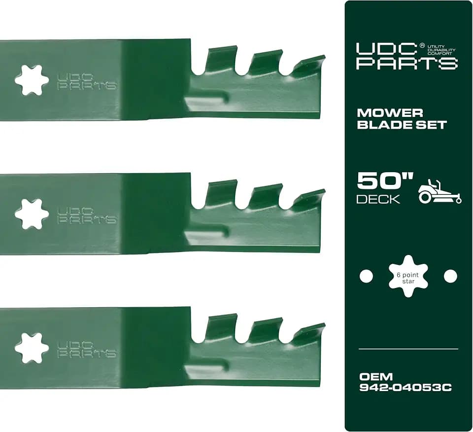 UDC Parts 942-04053C 6 Star Cub Cadet 50 Inch Mower Blades Replacement