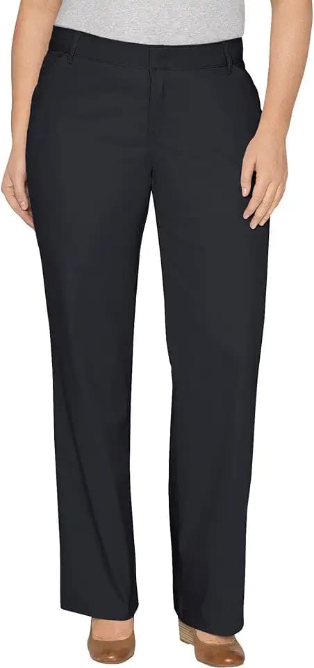 Dickies Women's Plus-Size Relaxed Straight Stretch Twill Pant