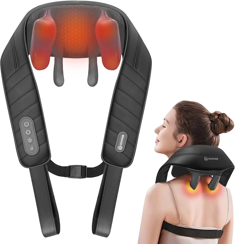 COMFIER Kabelloses Nackenmassagegerät mit Wärme