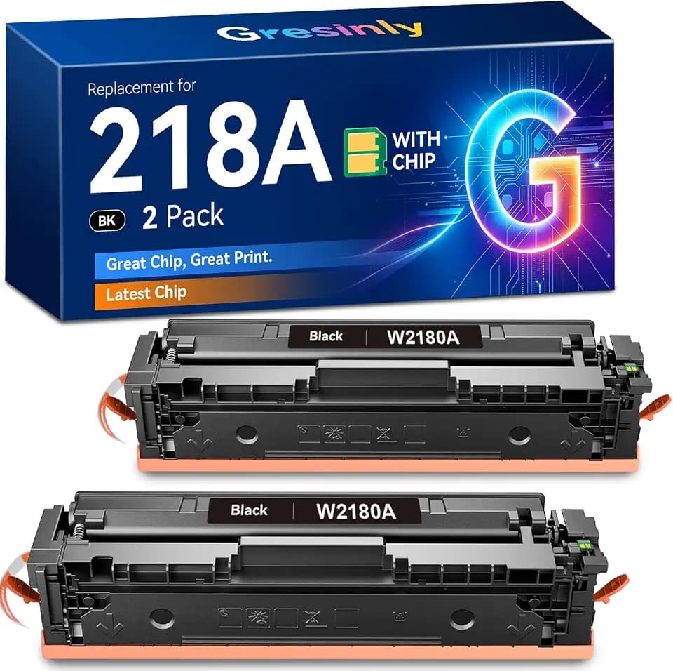 Compatible 218A Black Toner Cartridge for Hp 218A W2180a 2-Pack