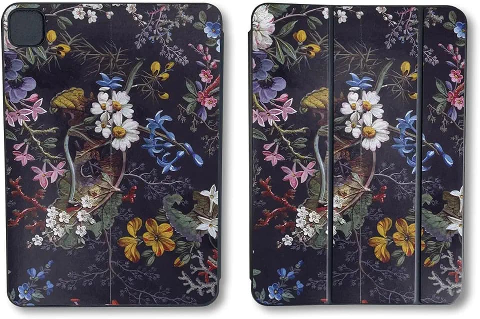 Skin Compatible with Apple Smart Folio for iPad Pro 13-inch (M4/M5) 2025 - Midnight Blossom - Premium 3M Vinyl Protective Wrap Decal Cover - Easy to Apply | Crafted in The USA by MightySkins
