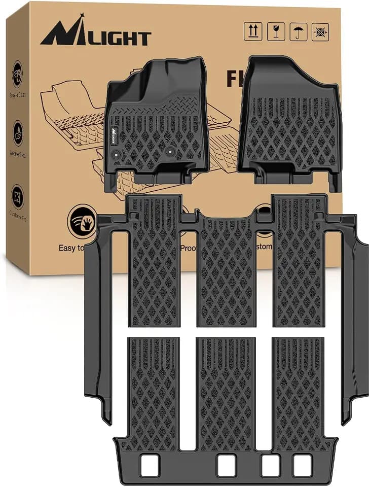 Nilight TPE Floor Mats for Toyota Sienna 7 Seat 2013-2018