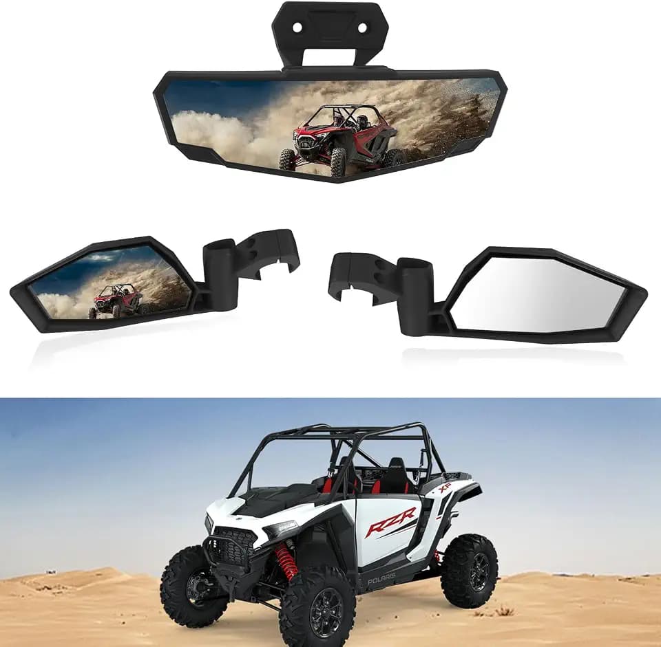 Center & Side Rearview Mirrors Kit for 2024+ Polaris RZR XP 1000