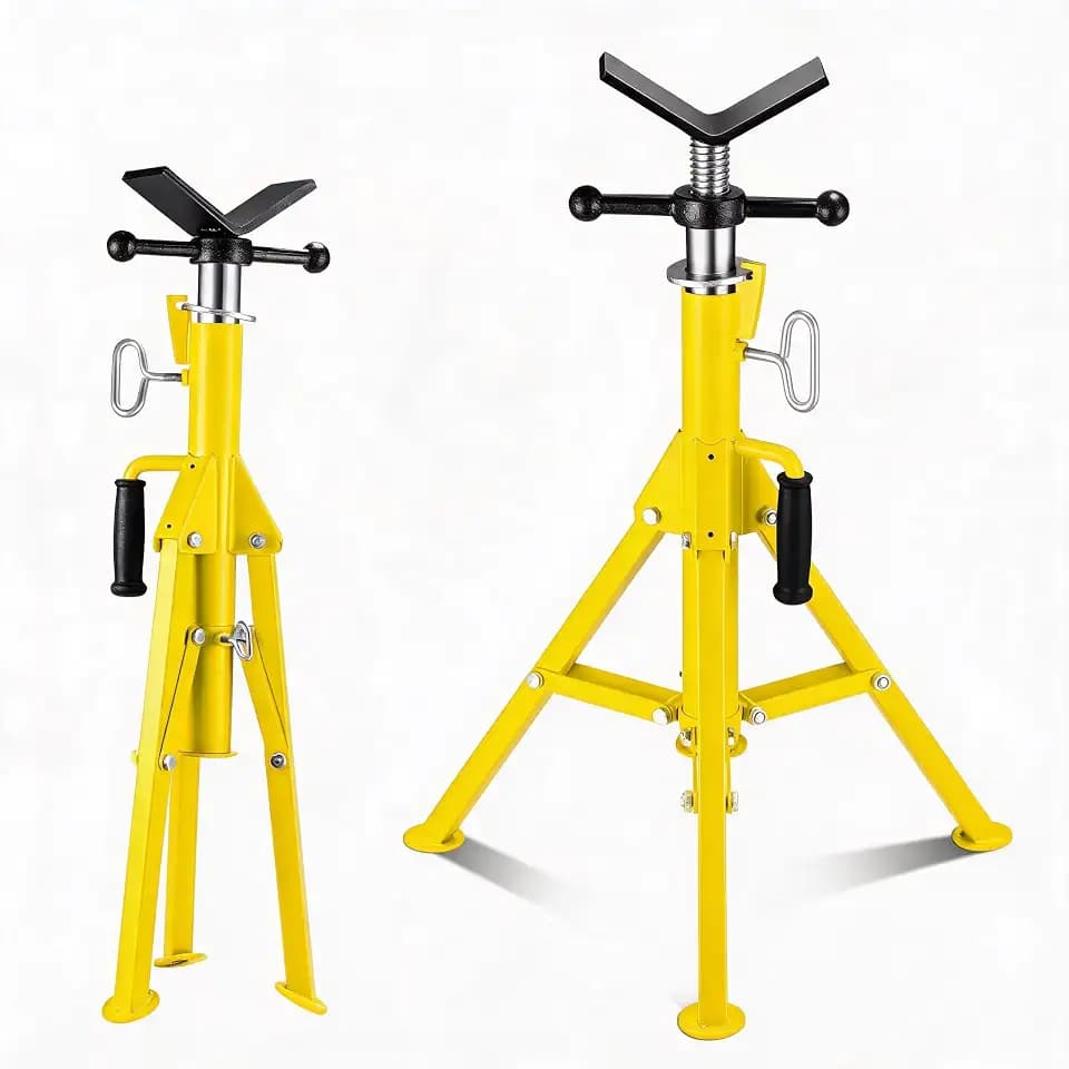 2500 LBS Pipe Jack Stand v-Head, 28-52 Inch Height Adjustable