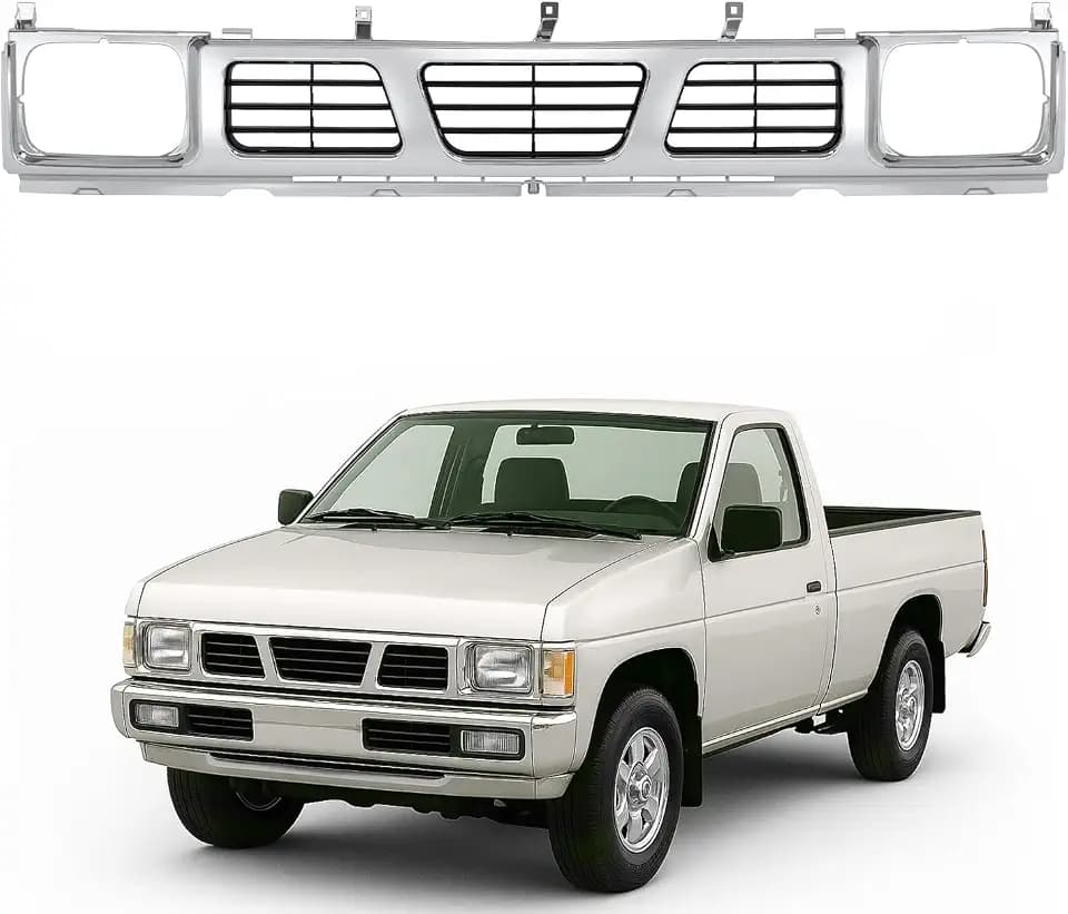 Grille Compatible with 1993-1994 Nissan D21&1995-1997 Nissan Pickup