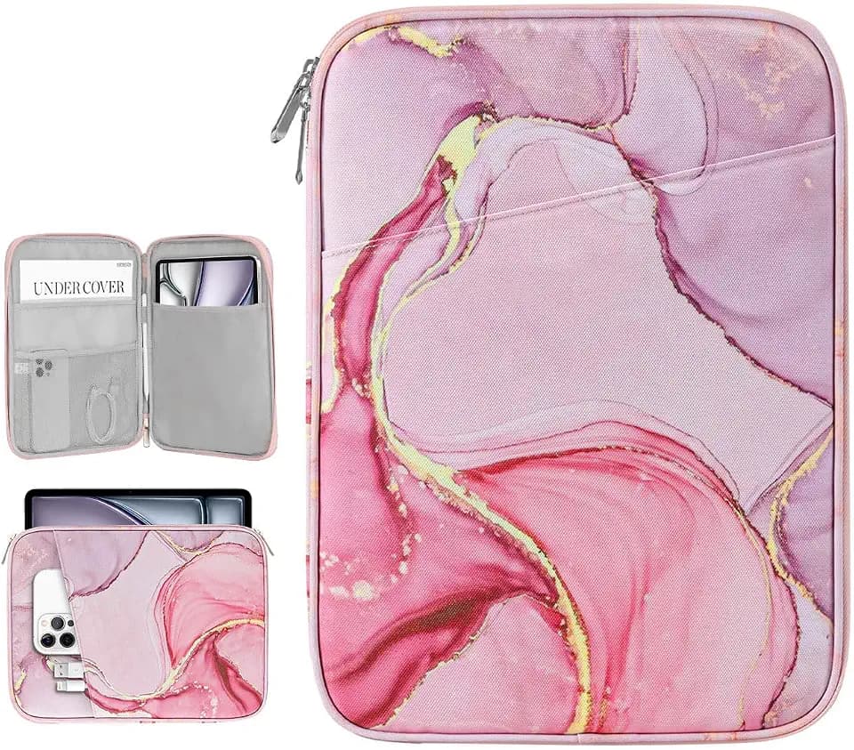 Dadanism 13 Inch Tablet Sleeve Bag Carrying Case, Cloudy Pink