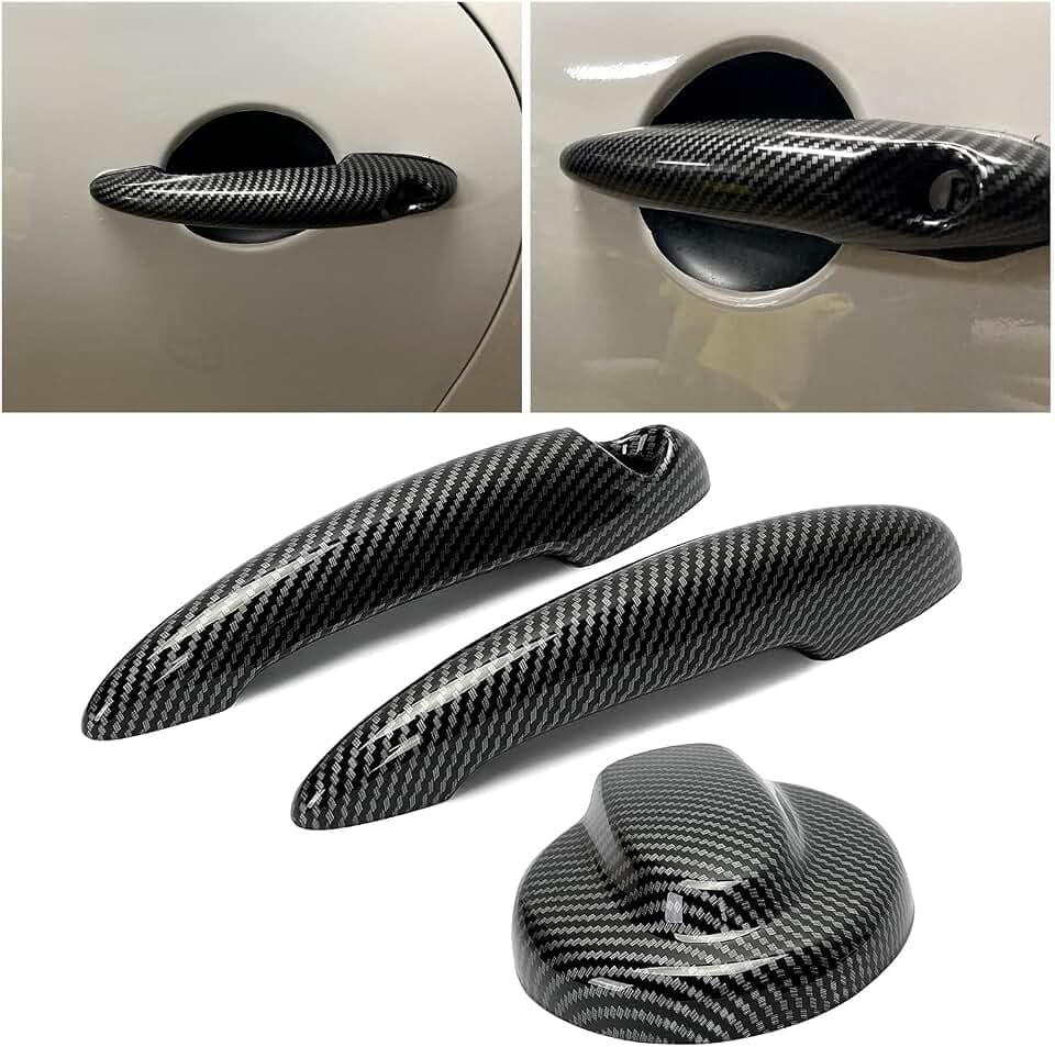 ECOTRIC New Carbon Fiber Printing Gas Tank Cap and Compatible with MINI