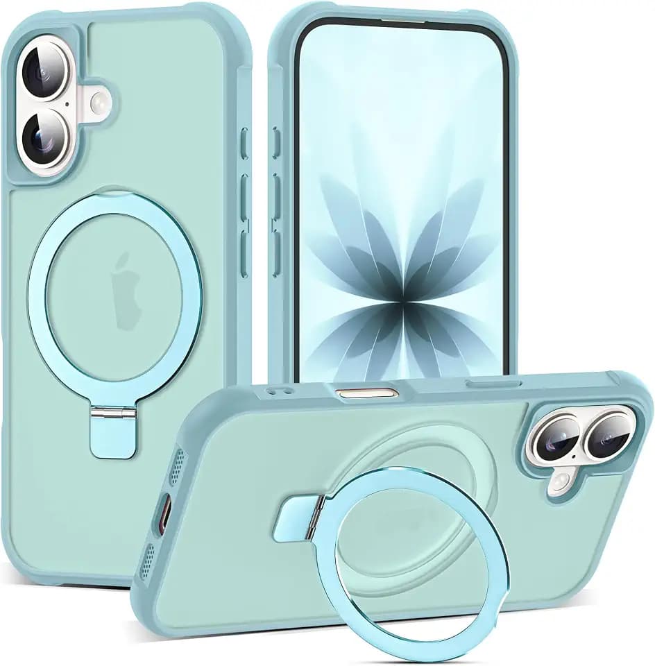 SKYLMW Compatible with iPhone 17 Case with Stand,Blue
