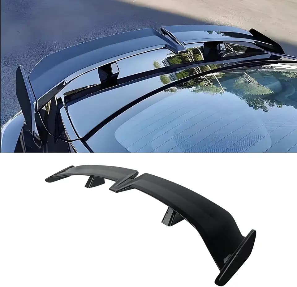 Universal Rear Spoiler 54 Inch Seagull PRO Style Matte Black Rear Trunk Spoiler Wing Lightweight Compatible with 3-Compartment Sedan with a Flat Trunk（Glossy Black）