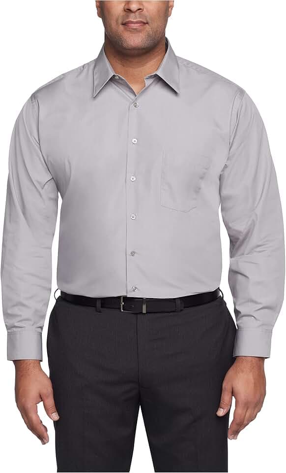 Van Heusen Men's Big Fit Poplin Dress Shirt (Big & Tall)