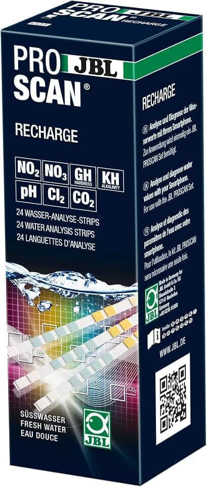 JBL ProScan Recharge Nachfüll-Analysestreifen für Wassertest mit Smartphone-Auswertung für Süßwasser-Aquarien, 25421