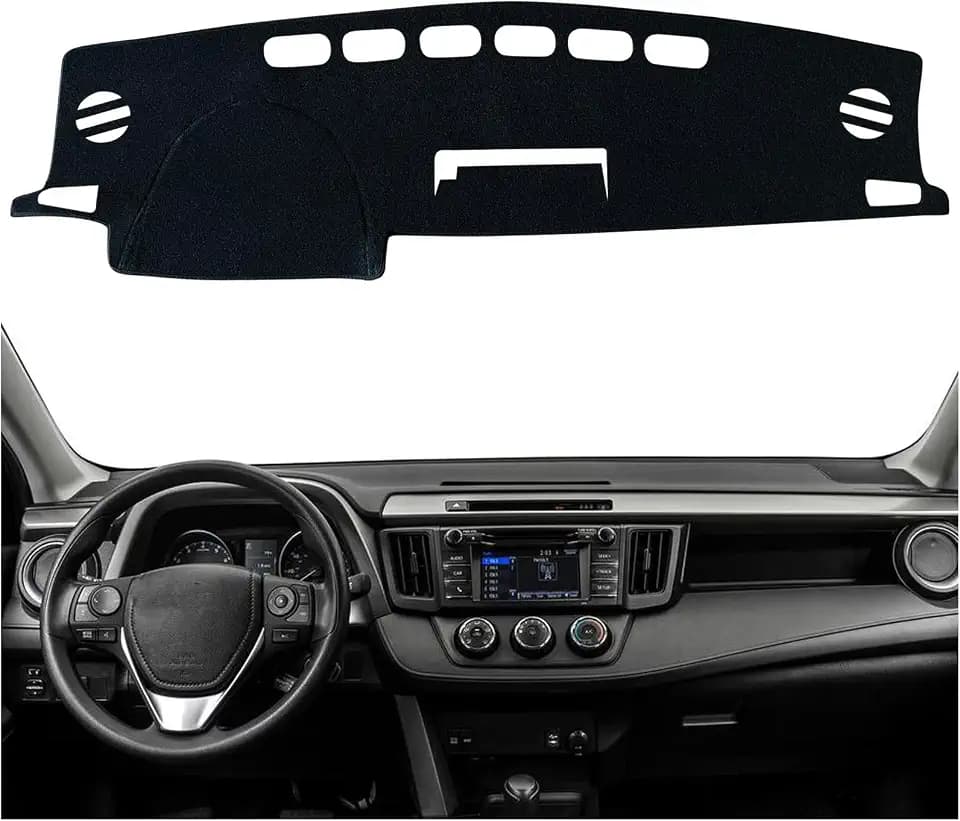 Dash Mat Cover Custom Interior Center Console Compatible with Toyota RAV4 SUV 2013 2014 2015 2016 2017 2018 Dashboard mat Covers Accessories (2013-2018)