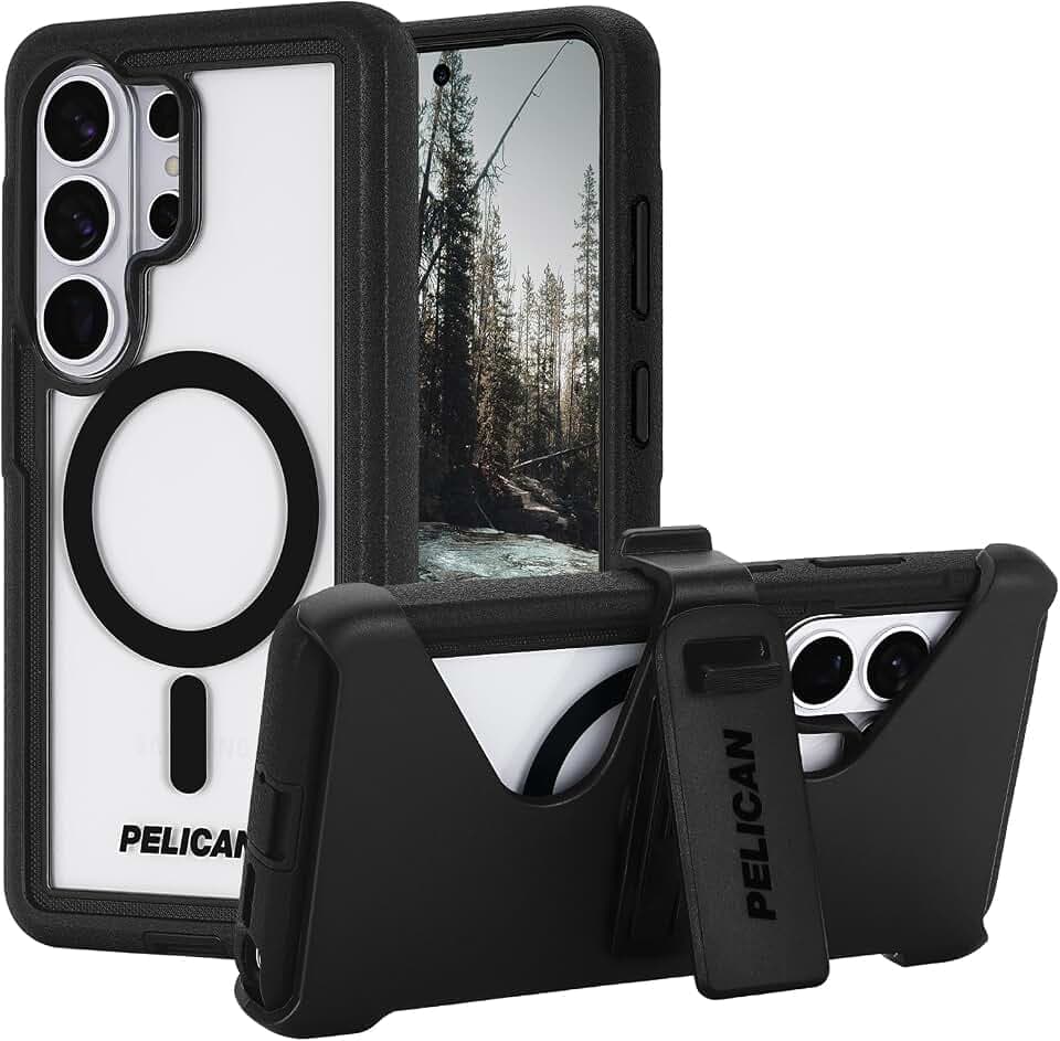 Pelican Voyager Samsung Galaxy S26 Ultra Case-Rugged Phone Case-Black/Clear