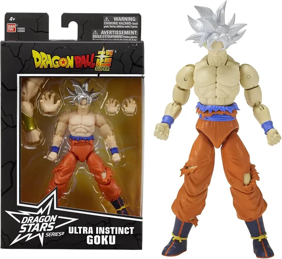 BANDAI - Dragon Ball Super - Figurine Dragon Stars 17 cm - Goku Ultra Instinct - Offizielle Dragon Ball Lizenz - Gelenkige Goku-Figur - Spielzeug für Kinder ab 4 Jahren - 35994J