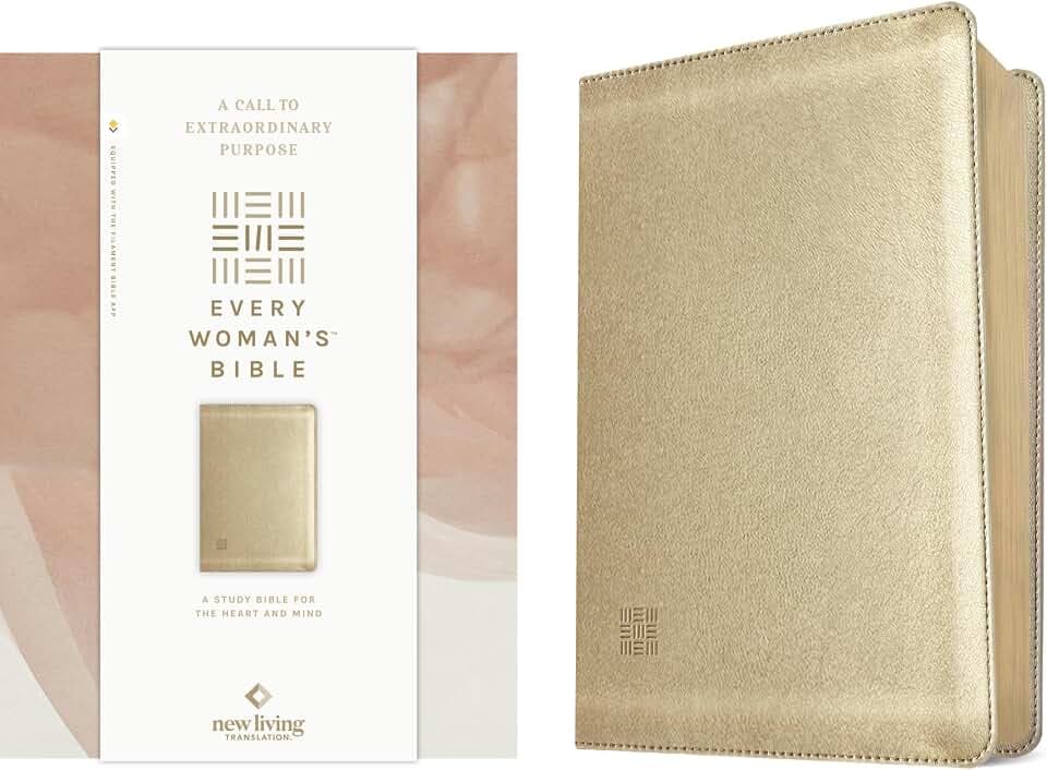 Holy Bible: New Living Translation, Soft Gold, Leatherlike, Every Woman's Bible, Filament-Enabled Edition, 2 Ribbon Markers, Words of Jesus in Red, With Maps