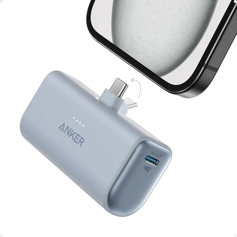 Anker Nano Power Bank,5,000mAh Portable Charger, Built-in USB-C Connector