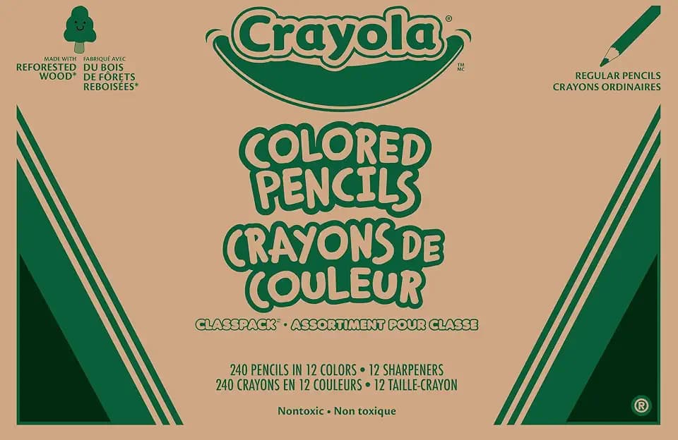 Crayola Colored Pencils Classpack (240ct), Teacher Must Haves, Classroom Essentials, Bulk Colored Pencils for Kids, 12 Colors, Back to for School Coloring Supplies