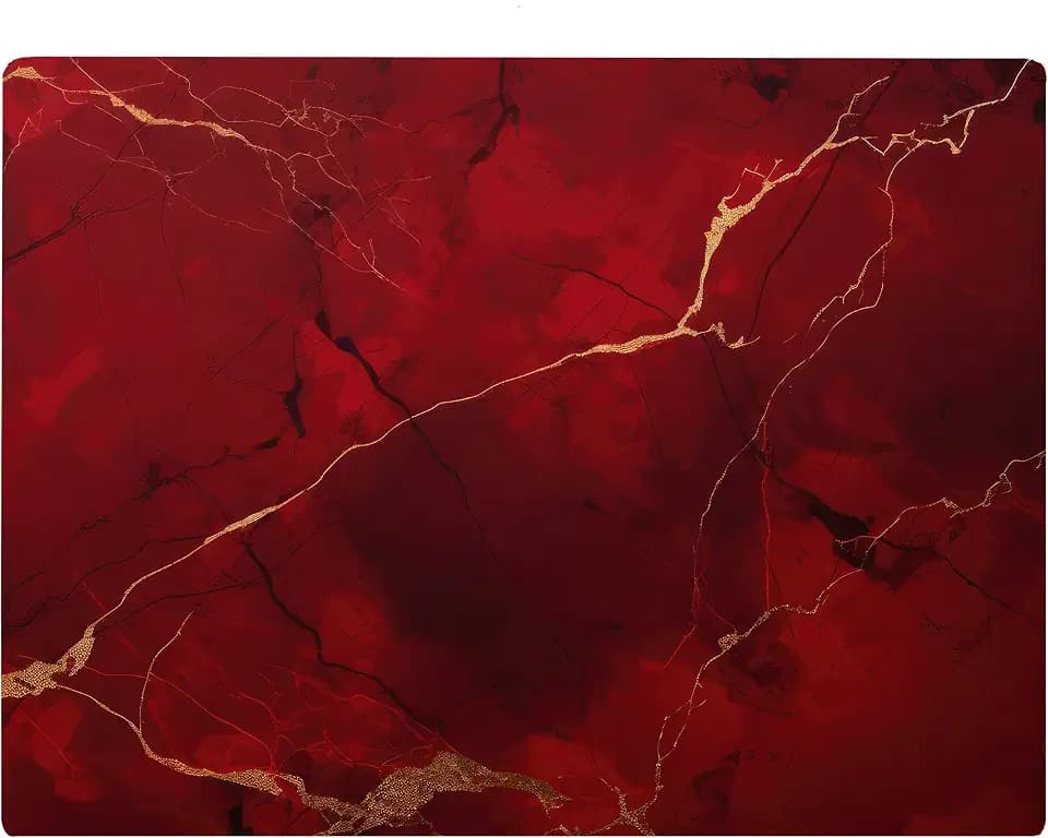 Dark Red Marble Kitchen Glass Cutting Board Ocean Decorative Gift Marbled Granite Stone Rock Gift For Her Mom Wife (Dark Red)