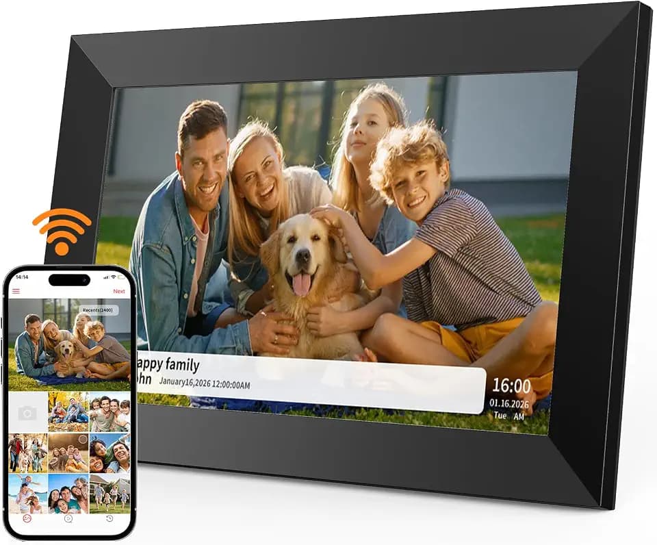 Digital Picture Frame,10.1 Inch 1280x800 IPS Touch Screen 16GB,Digital Photo Frame with Auto-Rotate，Supports SD Cards, Tuya app,Gifts for Your Loves
