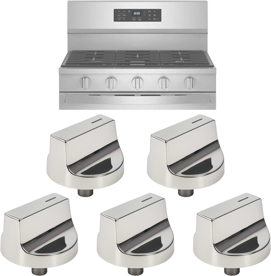5Pack W11517334 Gas Range Stove Knobs Compatible with Whirlpool Gas Range