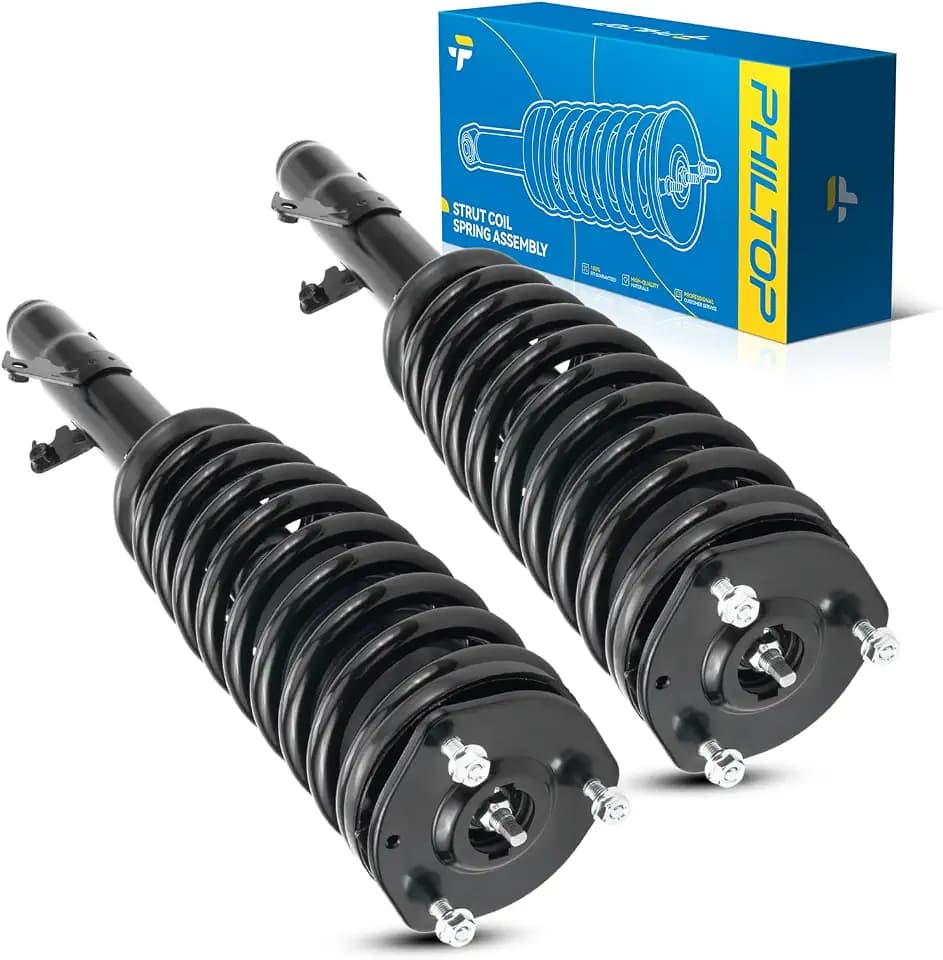 PHILTOP Front Struts for Fusion 2006-2009 3.0L, Milan 2006-2009 3.0L, MKZ 2007-2009 3.5L, Zephyr 2006-2006, Shock Absorber Complete Suspension 172261*2, Struts with Coil Spring Assemblies SAA905 2 Pcs