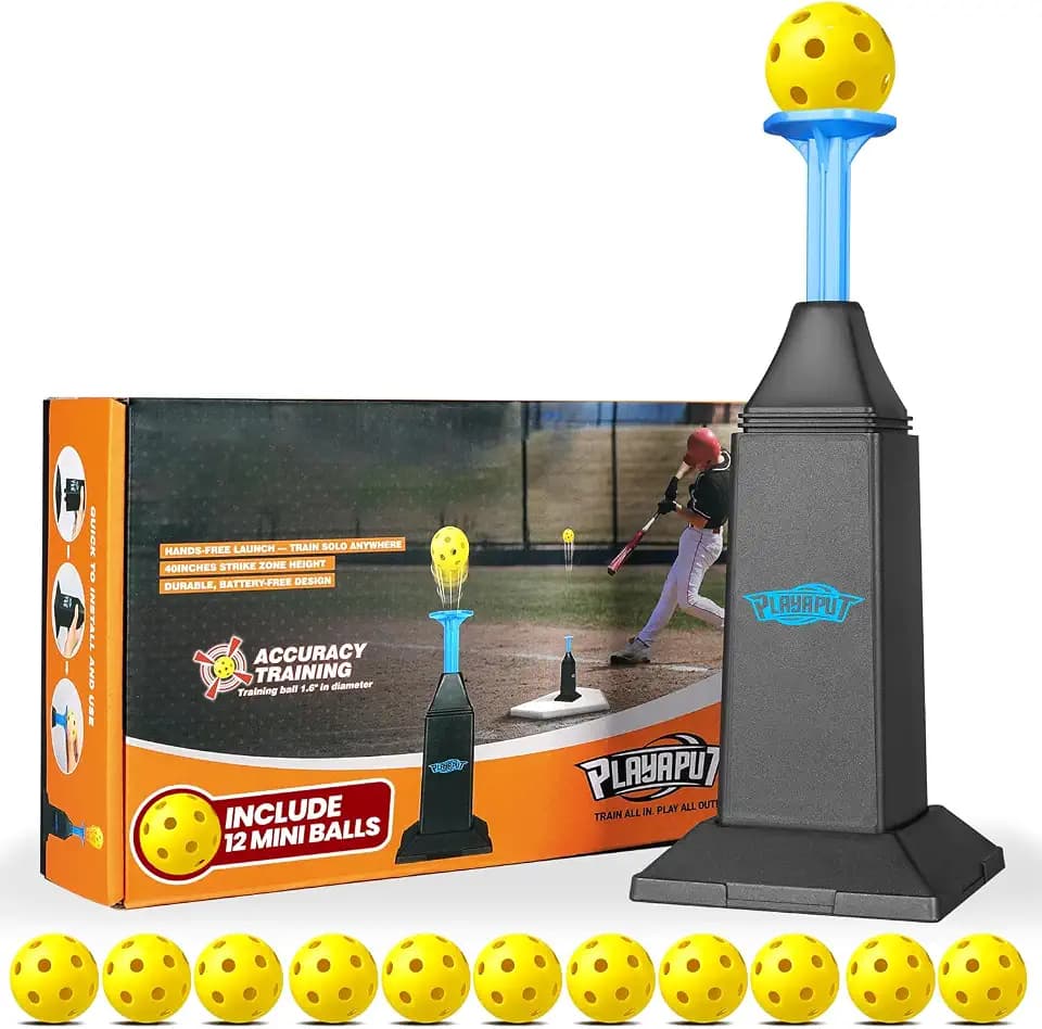 Portable Hitting Tee for Baseball & Softball, Height Adjusts Up to 40 Inch