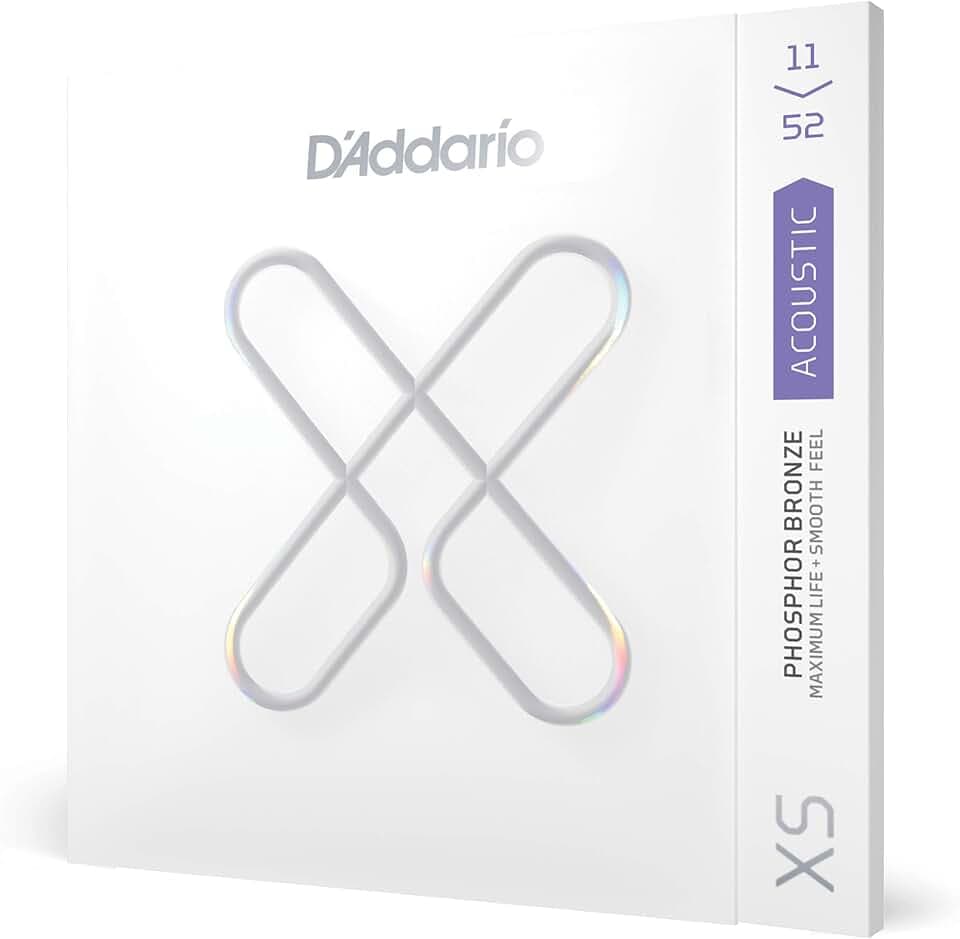 D'Addario XS Phosphor Bronze Coated Acoustic Guitar Strings 11-52