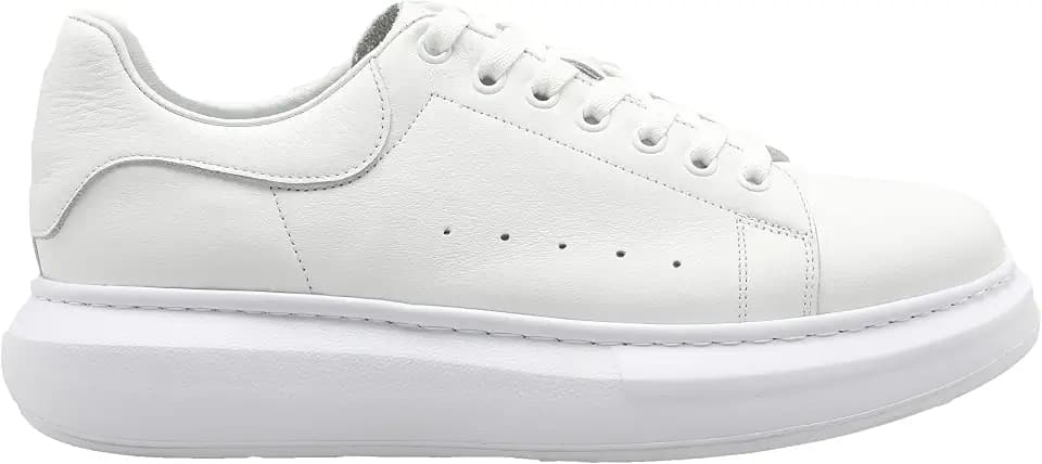 SOLL Queen II Men's Casual Sneakers | Genuine Leather Perforated Oversizded Thick Sole Shoes