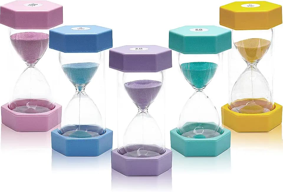 Sand Timer Set 3/5/10/20/30 Minuten, Zeitmesser Sanduhr Buntes Sanduhren Sanduhren Eieruhren, Sanduhr Set für Kinder, Home Office Dekoration, Kreative Geschenke, Macaron-Farben