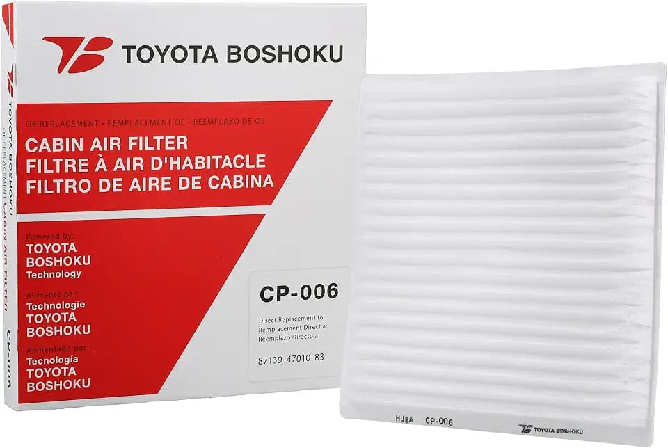 Toyota Boshoku (TB) Cabin Air Filter, Engineered as Direct Replacement of 87139-47010-83 Fits 2001-2009 Toyota Prius 1.5L HYBRID; 2003-2009 4Runner 4.0L; 2004-2006 Sienna 3.3L GAS