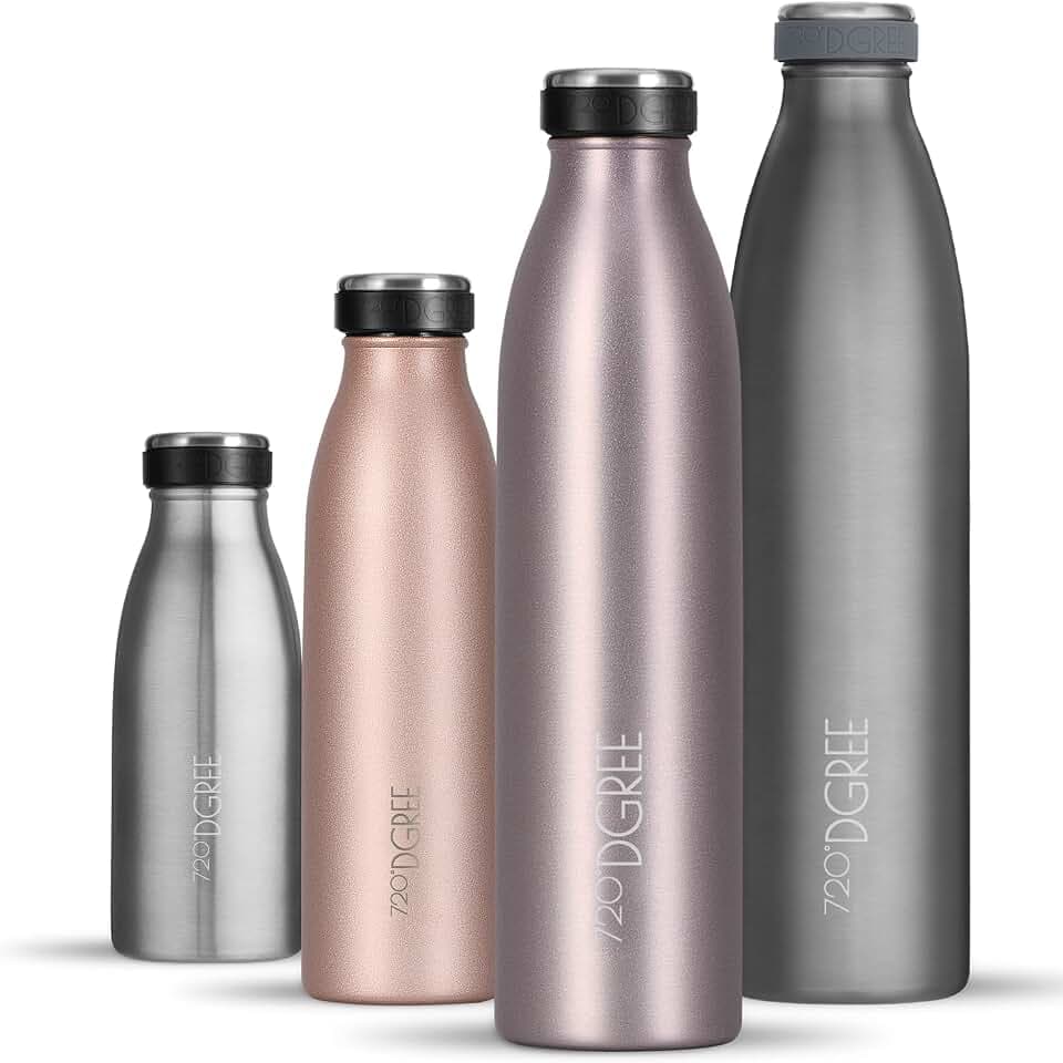 720°DGREE Edelstahl Trinkflasche 750ml “milkyBottle” - 12h Heiß, 24h Kalt