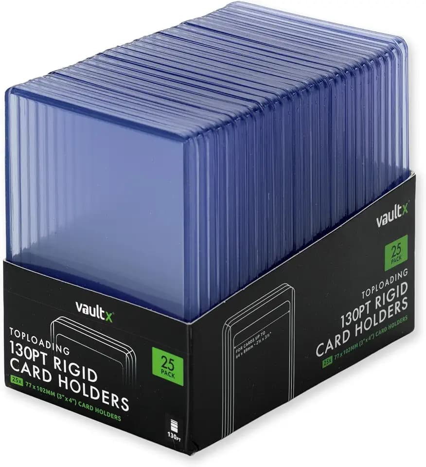 Vault X 130pt Toploaders (25 Pack) 3" x 4" Rigid Card Holders for TCG