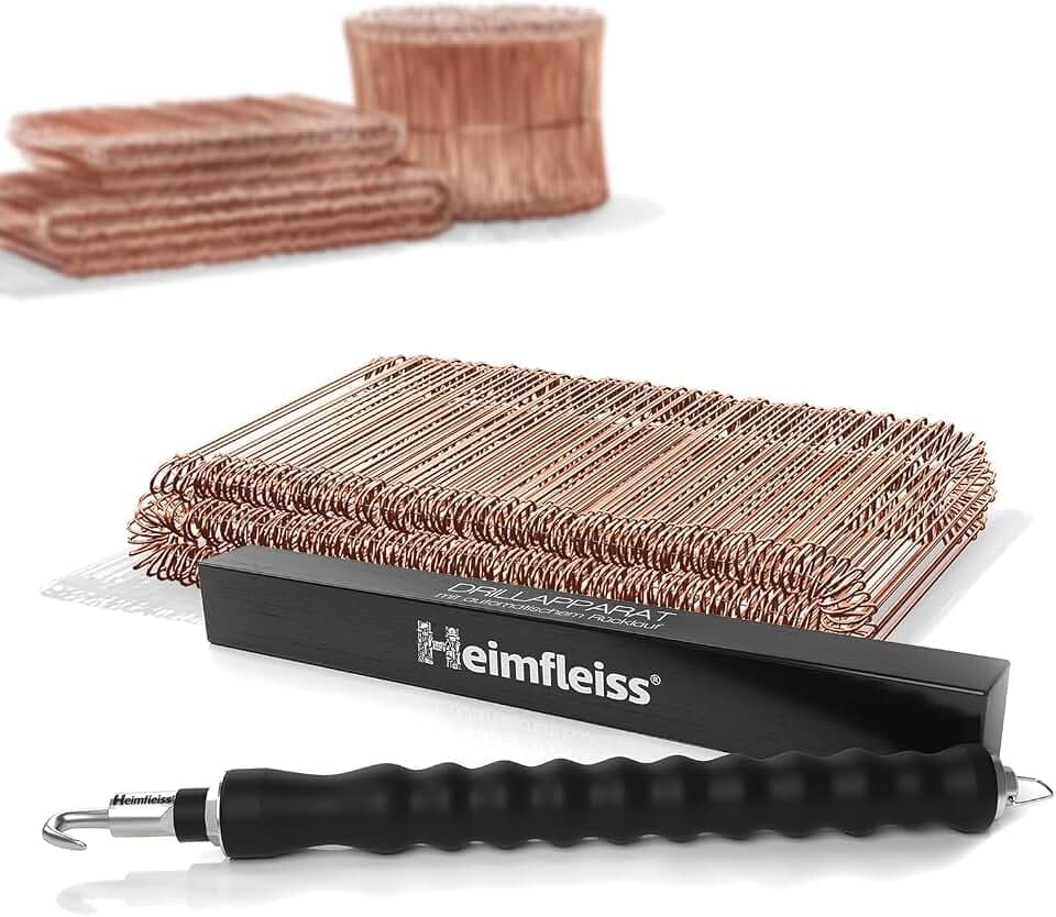 Heimfleiss® Drillapparat + Rödeldraht verkupfert 1,0 mm (250 Stk) - Set