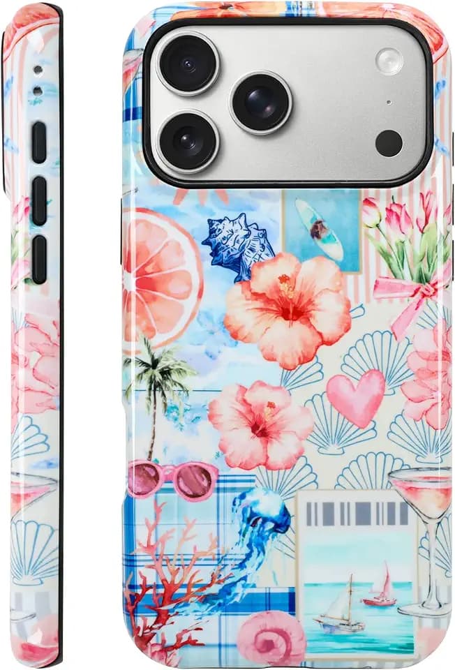KANGHAR Magnetic Designed for iPhone 17 Pro Case, Cute Pink Summer