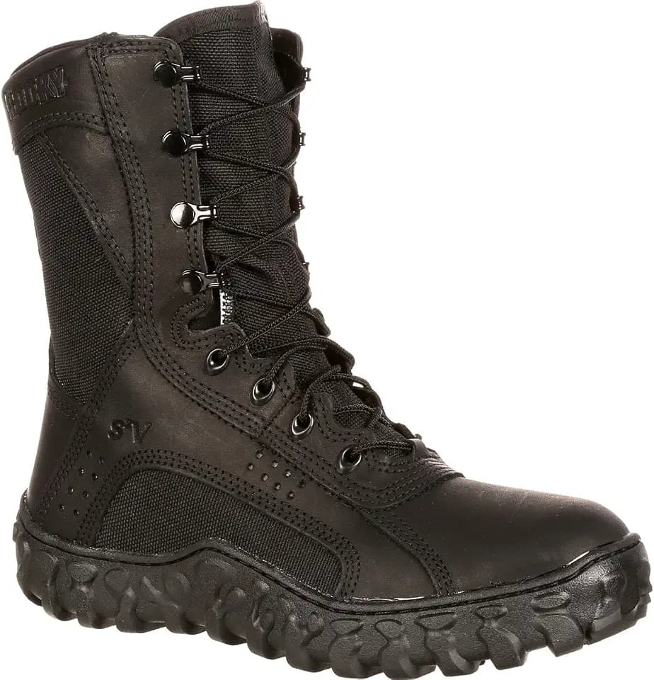 ROCKY mens Black Comfortable Made in America Military Boots