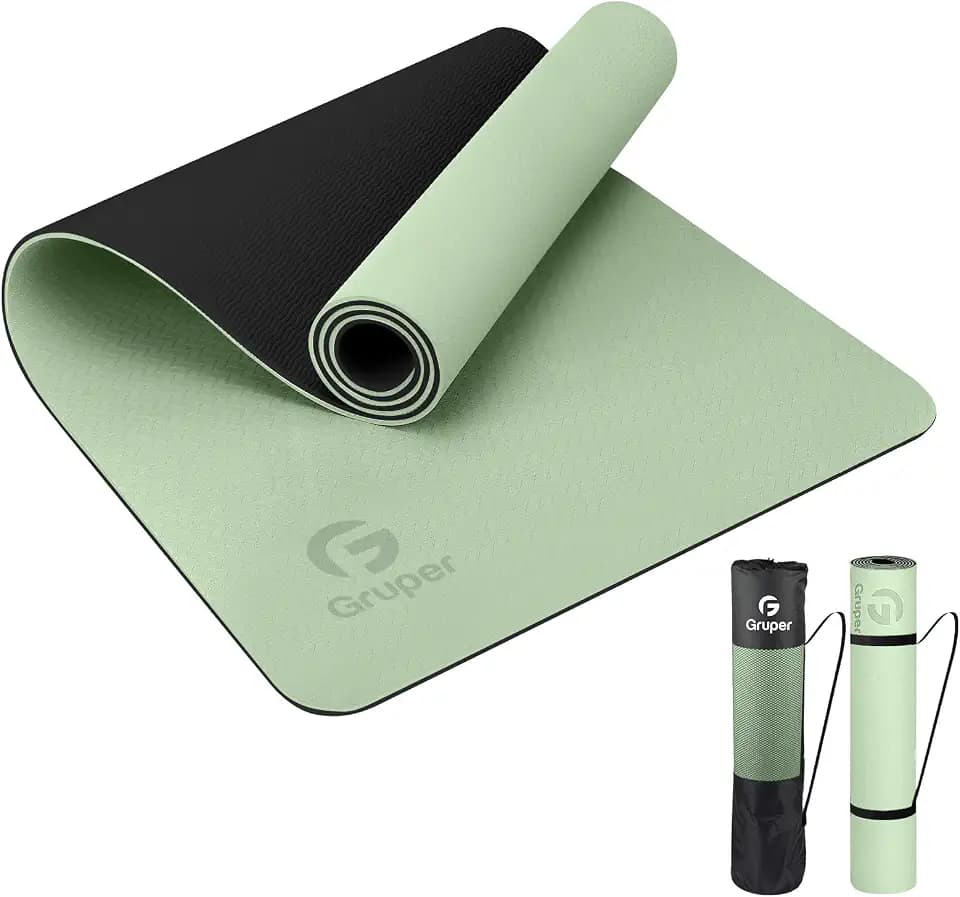 Gruper Yoga Mat Non Slip, Eco Friendly Exercise Mat with Carrying Strap