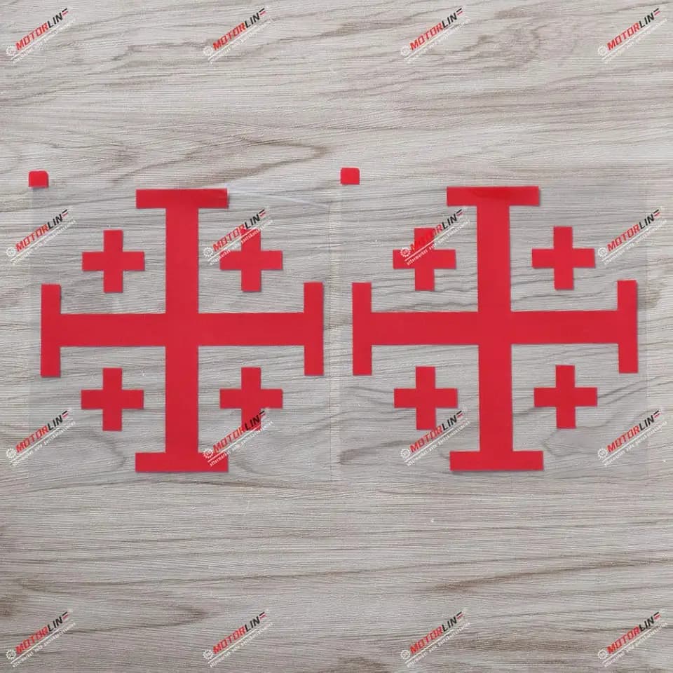 Jerusalem Cross Car Sticker Decal Vinyl Crusaders' Five-fold