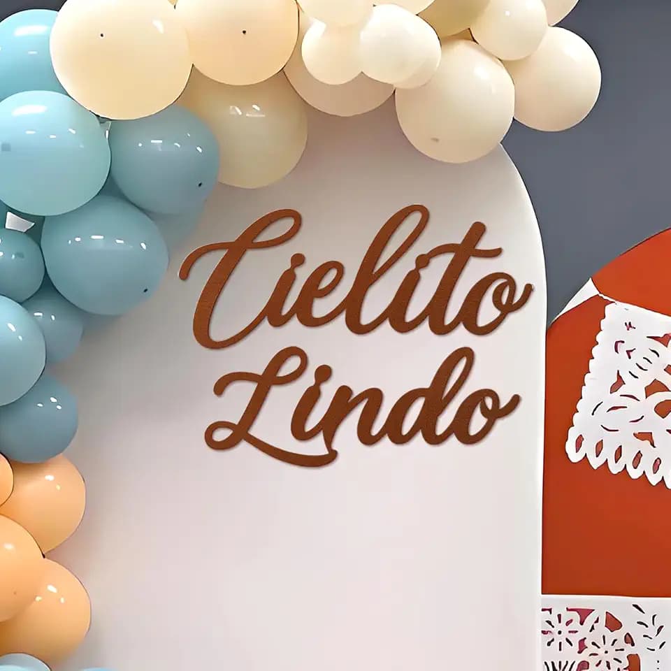 Cielito Lindo Sign for Mexican Baby Shower, Birthday, Talavera Wedding Decor, Cielito Lindo Party Decorations (Brown)